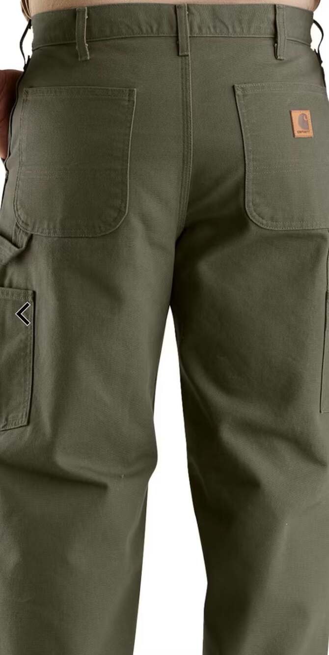 Carhartt Relaxed Fit Washed Duck Utility Work Pant Moss Green